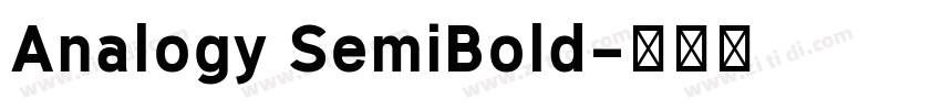 Analogy SemiBold字体转换
